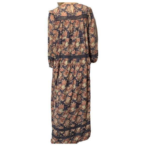 Current Elliot Maxi Dress Size 1 Women’s S Floral Long Sleeve Crochet Lace - Picture 10 of 12